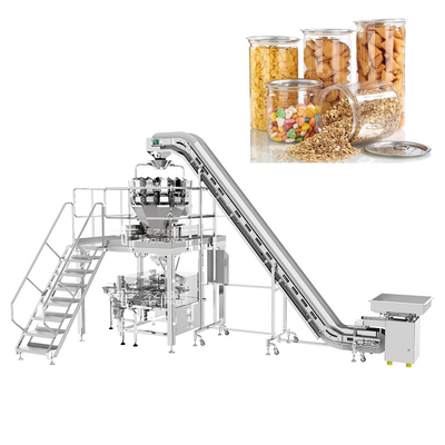 Automatyczna maszyna do napełniania ODM Butelkowane słoiki Puszki Dmuchane jedzenie Pakowanie słodyczy Obrotowa maszyna do napełniania kubków Uszczelnianie