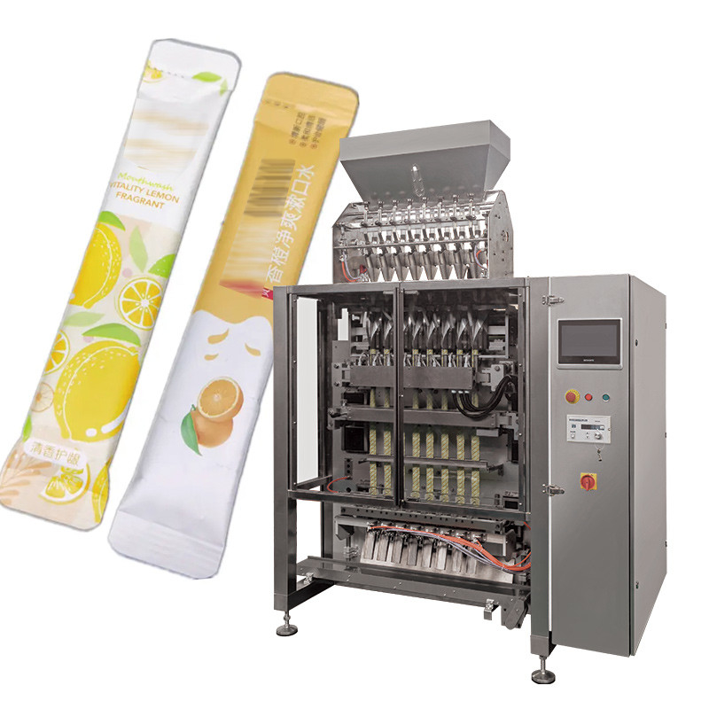 Multilane VFFS 4/6/8/10 Lane Milk Mix 3 w 1 Instant Coffee Sugar Powder Filling Automatic Stick Packing Machine