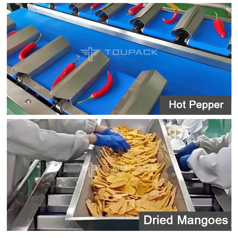 Frankfurt Sausage Multiheads Belt Feeder Combination Weigher Pieczony Hot Dog Sausage Belt Weigher Maszyna do pakowania