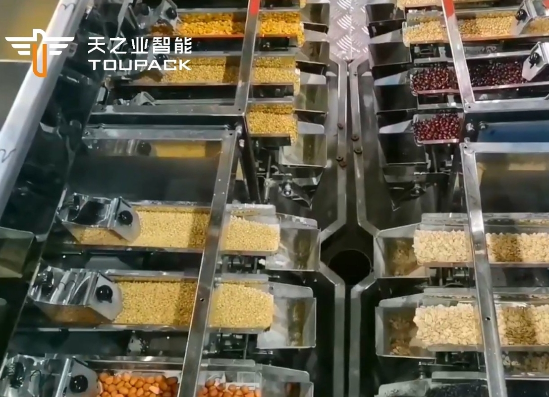 Automatyczny Stand Up Pocket Doypack Ważanie Packing Granule Orzeszki orzechowe Kaszu Multihead Waga Maszyna wypełniająca