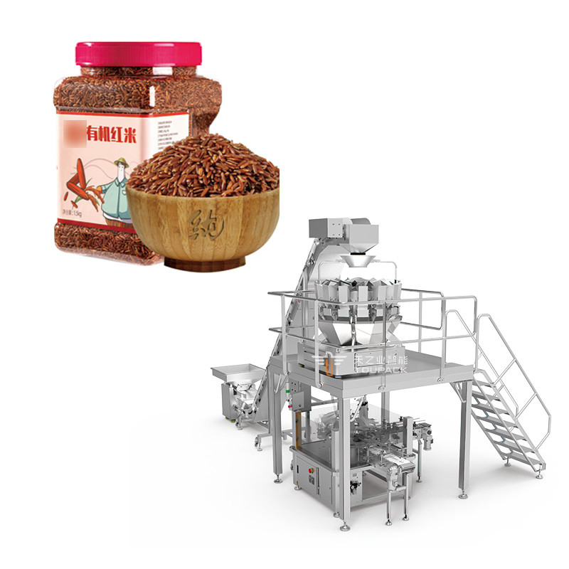Grain Linear Weigher Oat Weighing And Packing Machine 240g 500g Orzeszki ziemne Maszyna do pakowania puszek
