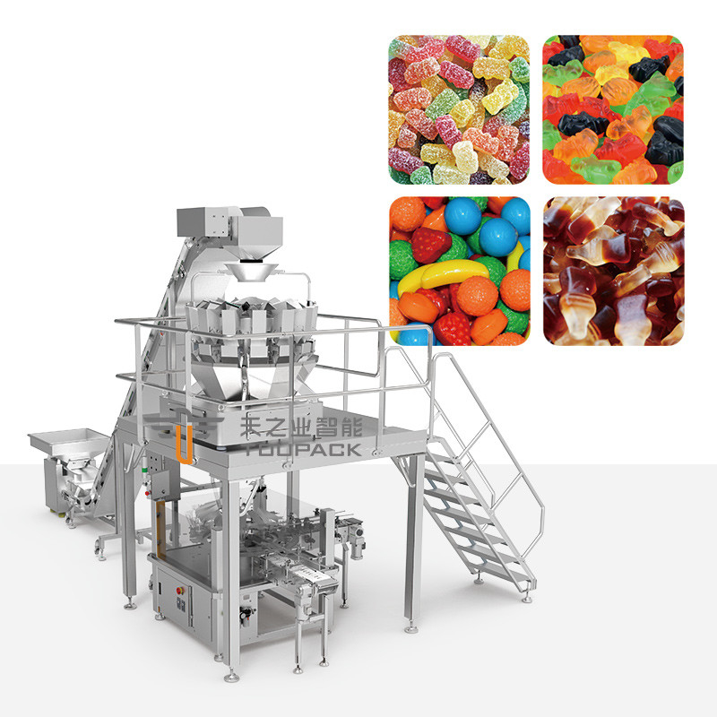 Maszyna do wypełniania butli z gumami popcorn, licząca wypełnianie, pojemnik do pakowania, maszyna do pakowania
