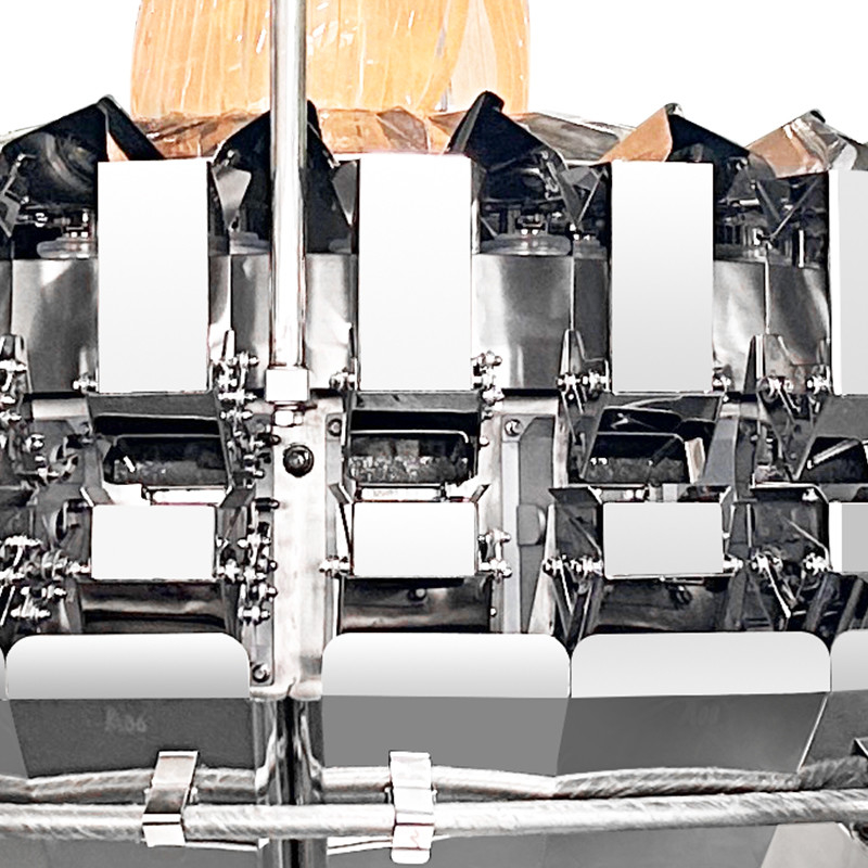 Wysoka dokładność 14 głowy lepki materiał wielokrotnie ważący mięso rozdrobnione mięso na kawałki mięso małe ryby Packing Machine