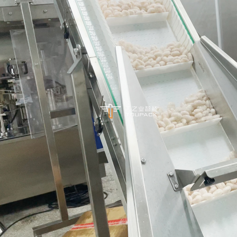 Maszyna do pakowania kurczaka z popcornem wielofunkcyjna, o nieregularnym kształcie, automatyczna, stojąca, z zamrożonym mięsem wieprzowym