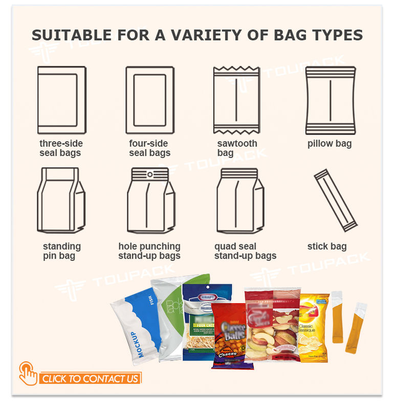 Automatyczny Chipsy ziemniaczane System ważenia wielokrotnie ważący krewetki Francuska maszyna do pakowania puffing Maszyna do pakowania granulatów żywności