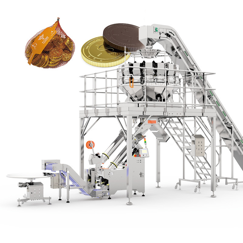 Wysokiej prędkości pionowa automatyczna sieć kieszonkowa marchewka warzywna sieć worek baler gruszka automatyczna sieci Packing Machine