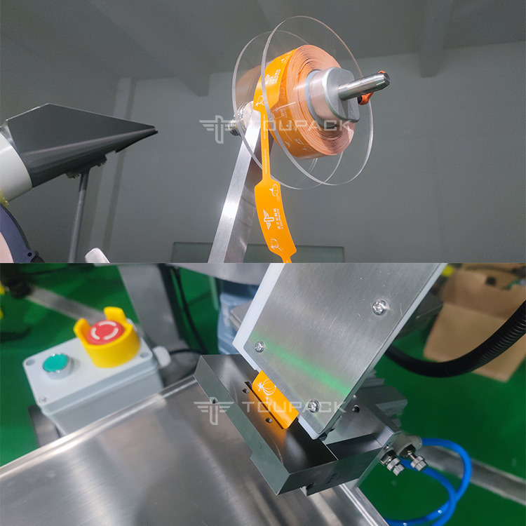 Maszyna do pakowania worków z siecią czosnkową z podstawkami Semi Auto Ginger Mesh Bag Clipping Packing Machine