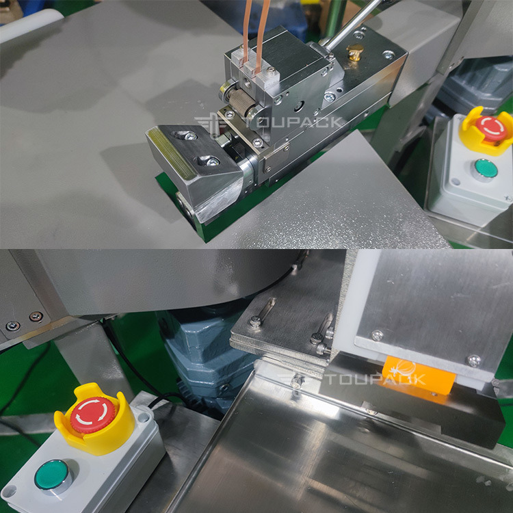 Maszyna do pakowania worków z siecią czosnkową z podstawkami Semi Auto Ginger Mesh Bag Clipping Packing Machine