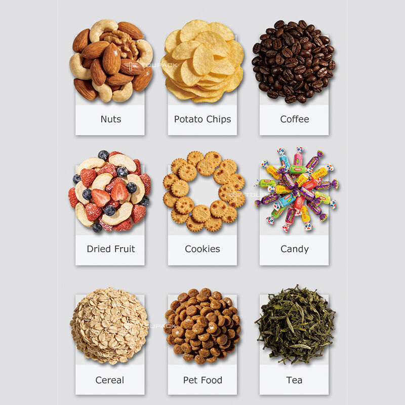 Automatyczna maszyna do ważenia i pakowania przekąsek dla chipsów, orzechów, cukierków, granulatów 5-200g Szybka linia pakująca z czujnikiem cyfrowym