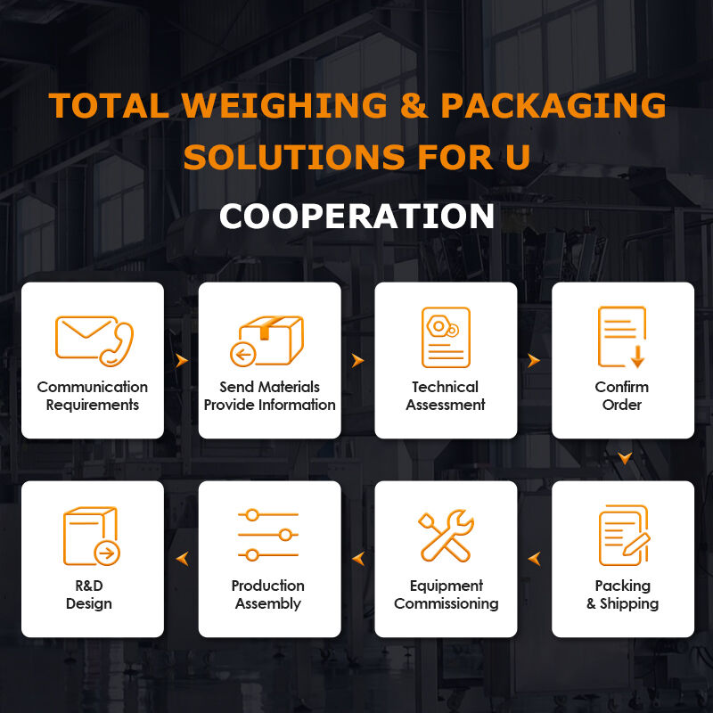 Automatyczna maszyna do ważenia i pakowania przekąsek dla chipsów, orzechów, cukierków, granulatów 5-200g Szybka linia pakująca z czujnikiem cyfrowym