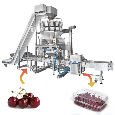 Wielogłowicowa maszyna do ważenia i pakowania owoców Linia produkcyjna do napełniania liniowego Cherry