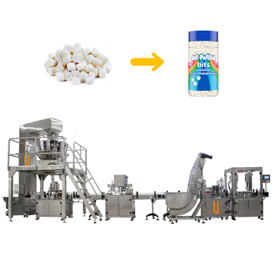 Automatyczny system wypełniania butelki marshmallow wagą Gummy Bear Count Packing Machine