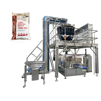 Automatyczny Ziplock Poch Dog Pet Food Treat Linear Weigher Packaging Doypack Packing Machine