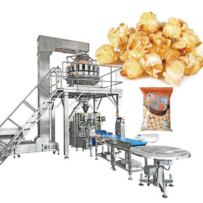 W pełni automatyczna maszyna do pakowania pionowego przekąsek, chipsów ziemniaczanych, popcornu, krewetek, azotu, sprzęt do pakowania chipsów krewetkowych