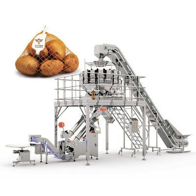 Automatyczna maszyna do przycinania siatki Maszyna do pakowania w worki siatkowe do cebuli Ziemniaki Owoce cytrusowe Awokado Jabłka Kiwi Pomidory i świeże produkty
