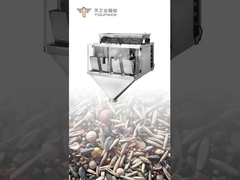 Waga wielogłowicowa do karmy dla zwierząt, linia pakująca karmę dla papug (orzechy, płatki zbożowe, mieszanki ziaren itp.)