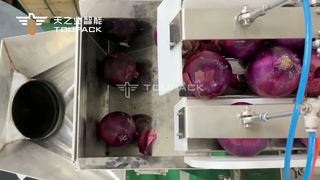 Linia do pakowania torebek siatkowych do cebuli — szybkie ważenie i wydajne napełnianie worków siatkowych produktami